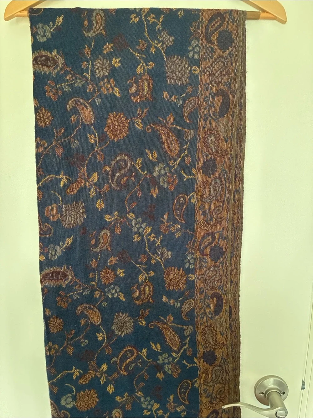 Floral Fringe Pashmina Scarf Wrap - Boho Fall Winter Accessories